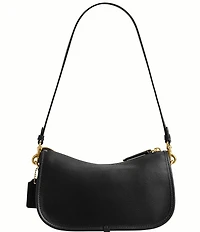 COACH Twin Turnlock Waverly Leather Shoulder Bag