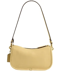 COACH Twin Turnlock Waverly Leather Shoulder Bag