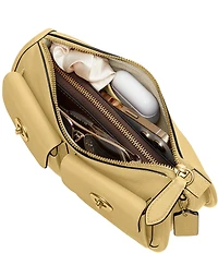 COACH Twin Turnlock Waverly Leather Shoulder Bag