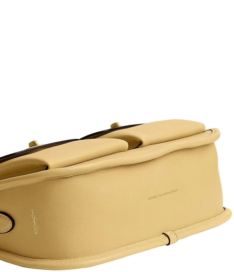 COACH Twin Turnlock Waverly Leather Shoulder Bag