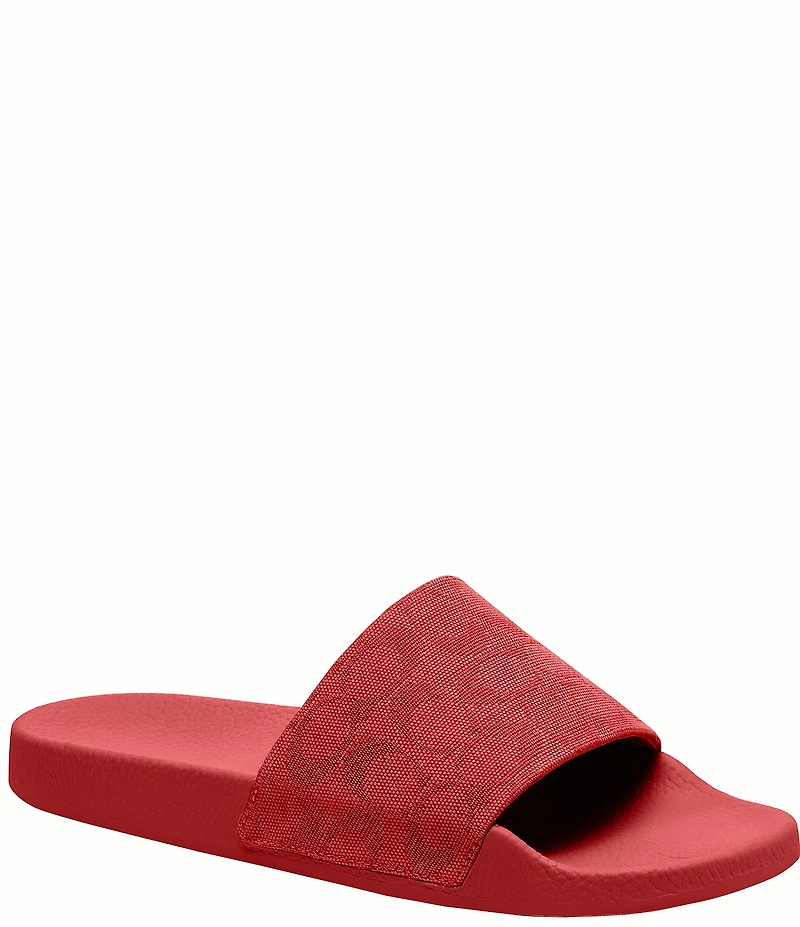 COACH Udele Signature Jacquard Canvas Sport Slides
