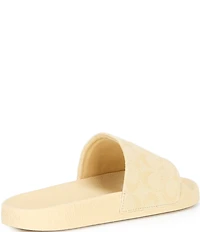COACH Udele Signature Jacquard Canvas Sport Slides