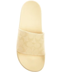 COACH Udele Signature Jacquard Canvas Sport Slides