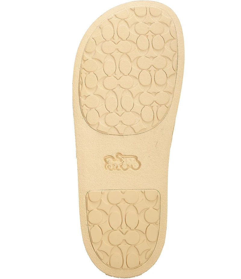 COACH Udele Signature Jacquard Canvas Sport Slides