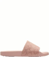 COACH Udele Signature Jacquard Canvas Sport Slides
