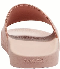 COACH Udele Signature Jacquard Canvas Sport Slides