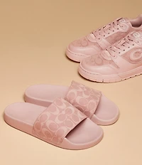 COACH Udele Signature Jacquard Canvas Sport Slides