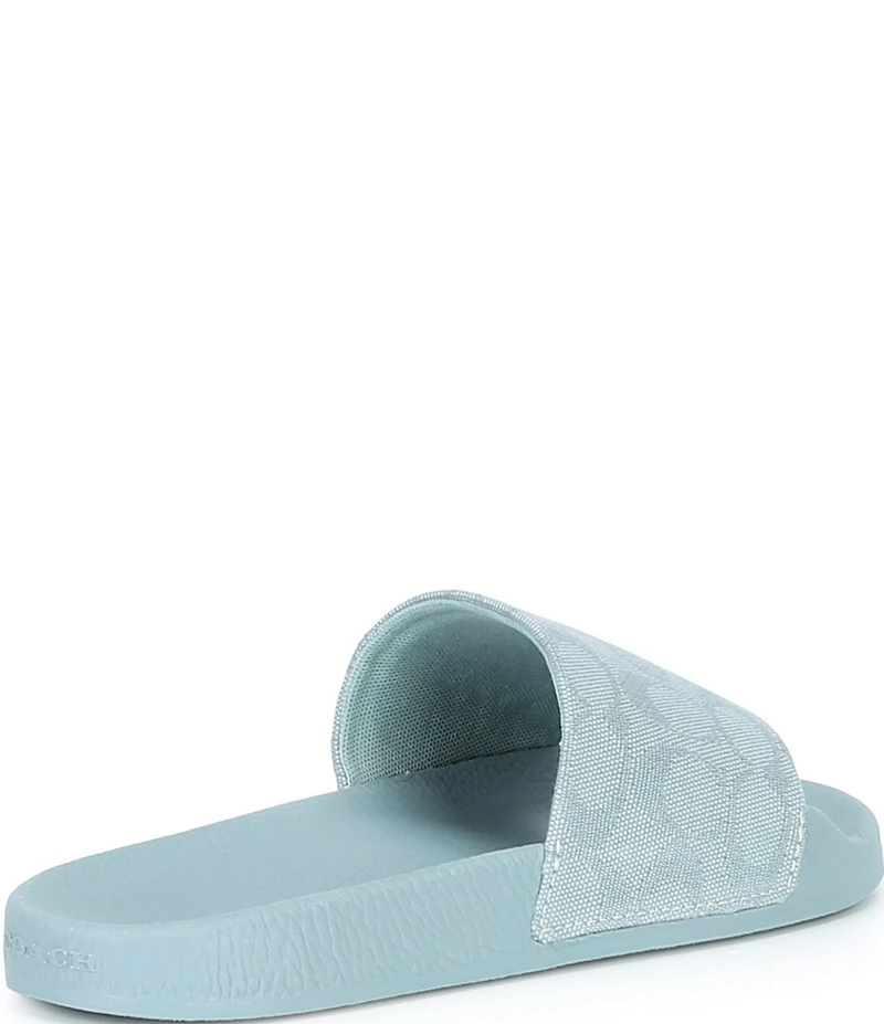 COACH Udele Signature Jacquard Canvas Sport Slides