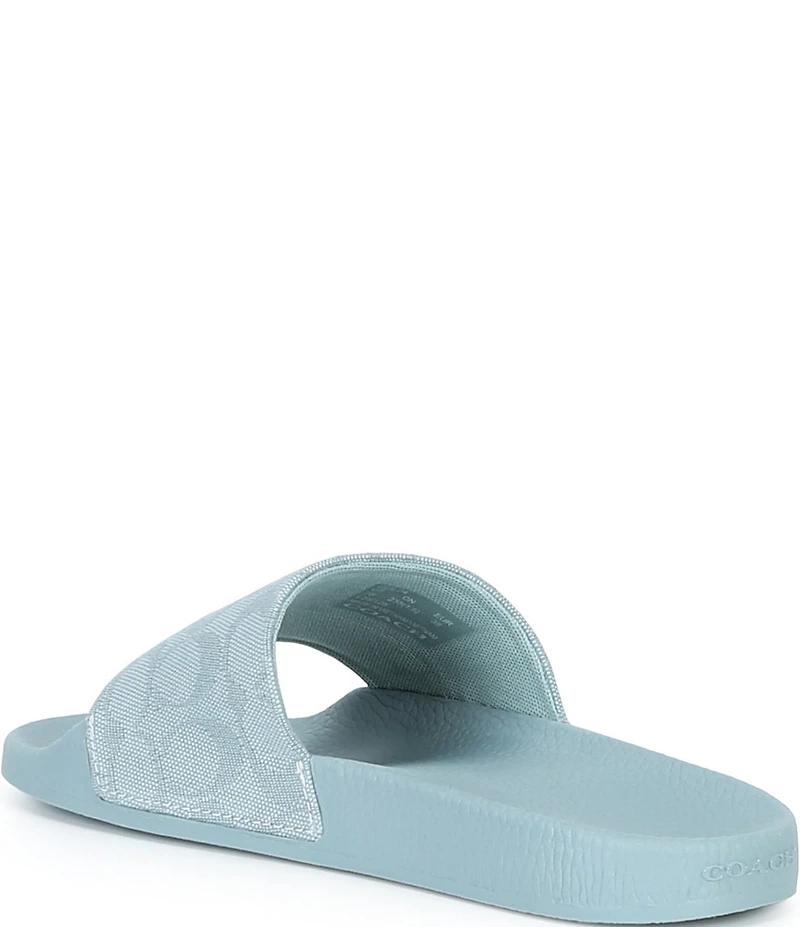 COACH Udele Signature Jacquard Canvas Sport Slides