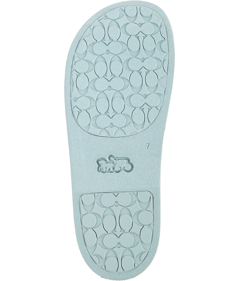 COACH Udele Signature Jacquard Canvas Sport Slides