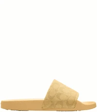 COACH Udele Signature Jacquard Canvas Sport Slides