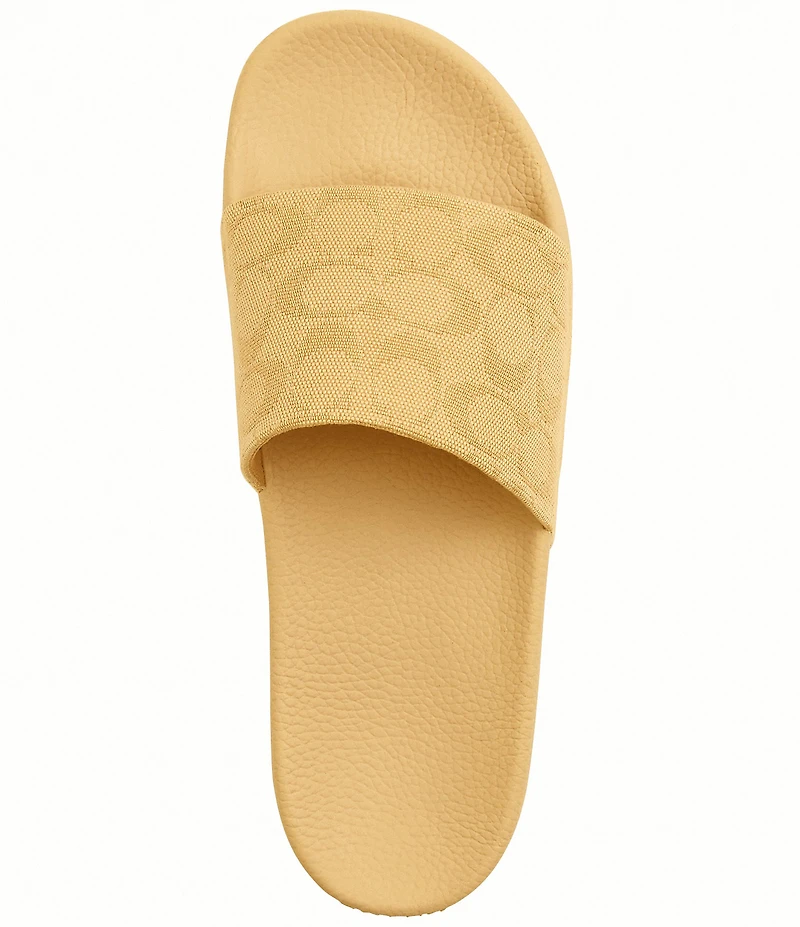 COACH Udele Signature Jacquard Canvas Sport Slides