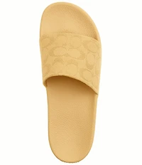 COACH Udele Signature Jacquard Canvas Sport Slides
