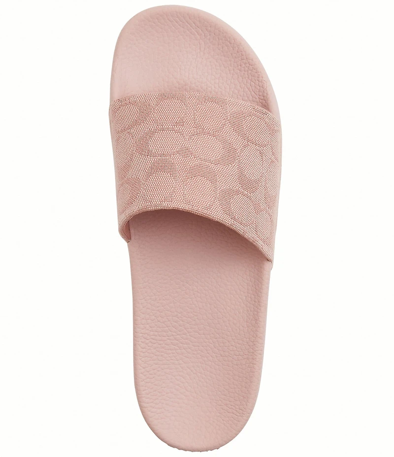 COACH Udele Signature Jacquard Canvas Sport Slides