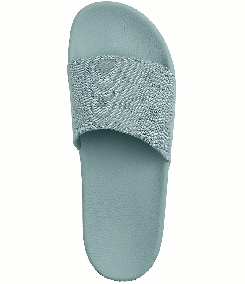 COACH Udele Signature Jacquard Canvas Sport Slides