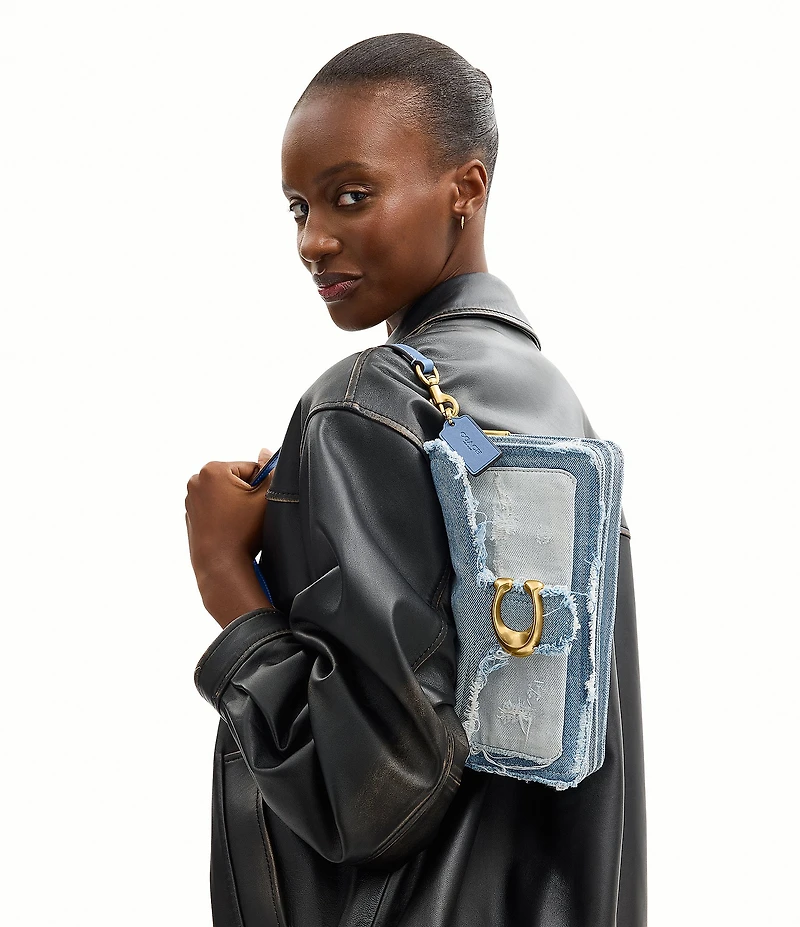 COACH Tabby 26 Up Cycled Denim Shoulder Bag