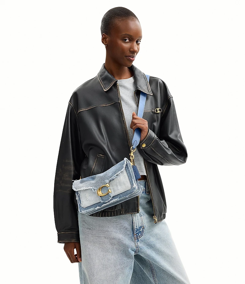 COACH Tabby 26 Up Cycled Denim Shoulder Bag