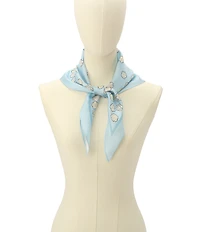 COACH Waterfall Tea Rose Printed Silk Diamond Scarf