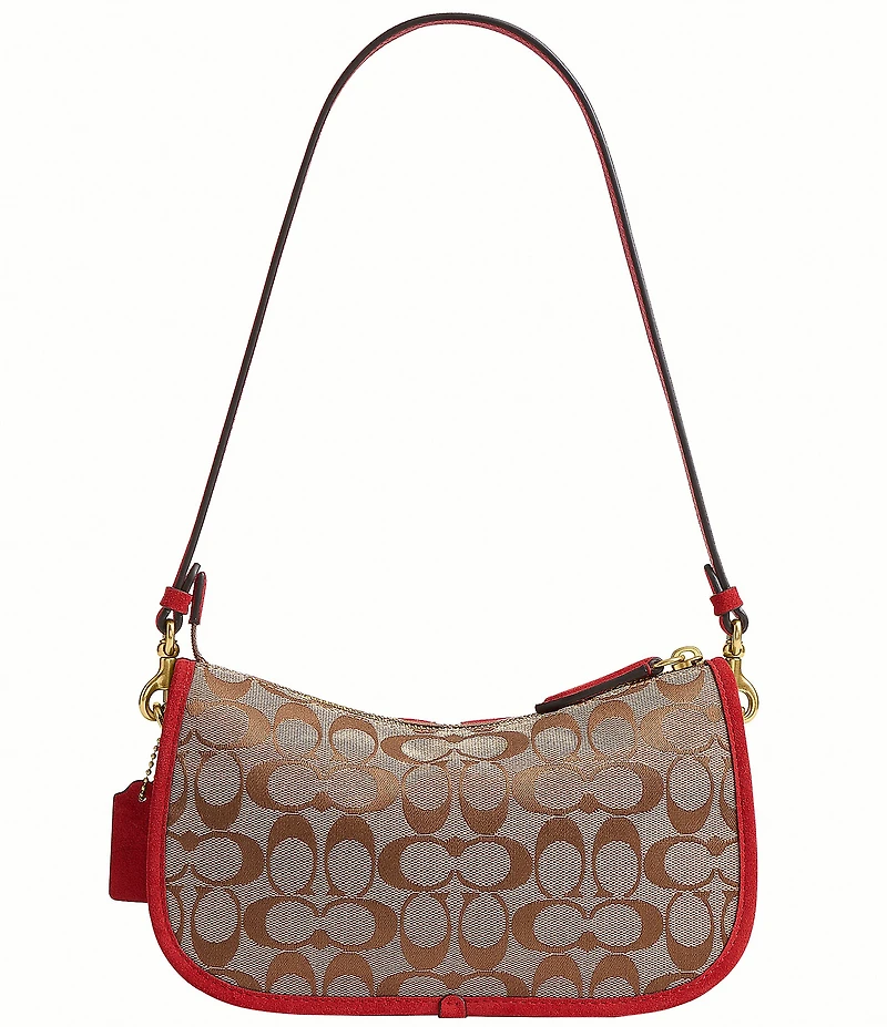 COACH Waverly Signature Jacquard Twin Turn Lock Shoulder Bag