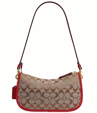 COACH Waverly Signature Jacquard Twin Turn Lock Shoulder Bag