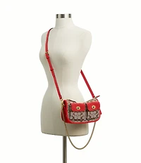 COACH Waverly Signature Jacquard Twin Turn Lock Shoulder Bag