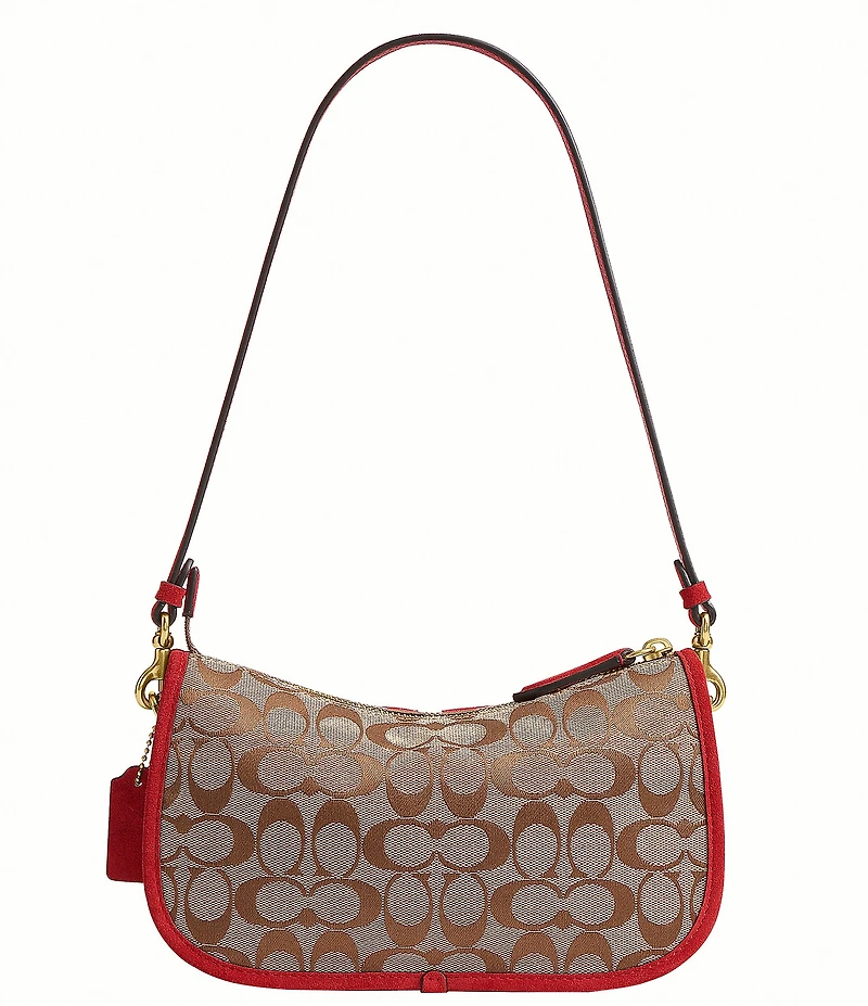 COACH Waverly Signature Jacquard Twin Turn Lock Shoulder Bag
