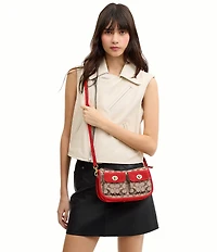 COACH Waverly Signature Jacquard Twin Turn Lock Shoulder Bag