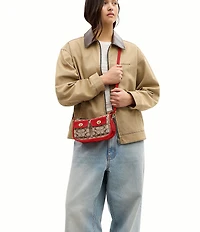 COACH Waverly Signature Jacquard Twin Turn Lock Shoulder Bag