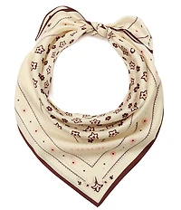 COACH Western Floral Print Square Scarf