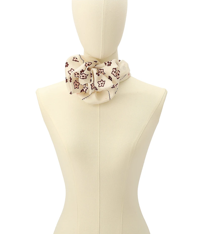 COACH Western Floral Print Square Scarf