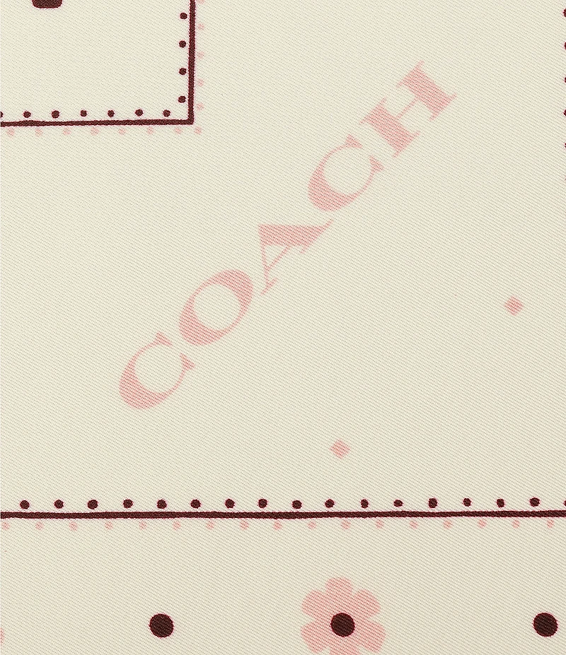 COACH Western Floral Print Square Scarf
