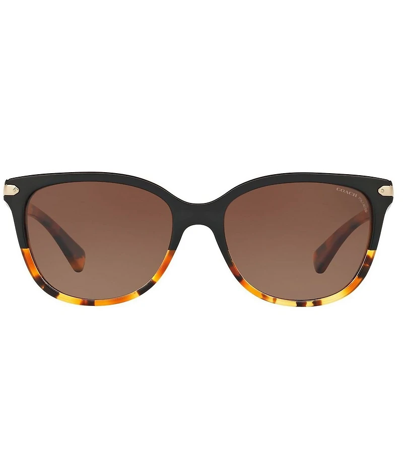 COACH Women's 0HC8132 57mm Gradient Polarized Cat Eye Sunglasses