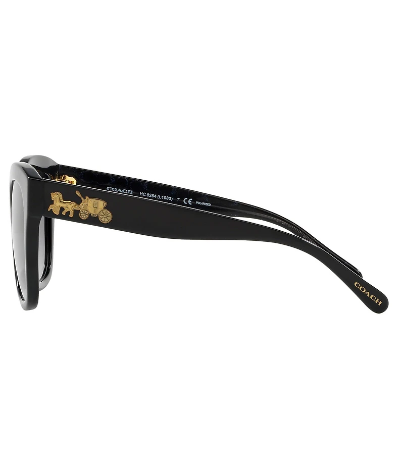 COACH Women's 0HC8264 56mm Gradient Polarized Square Sunglasses