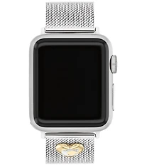 COACH Women's 38/40/41 Stainless Steel Heart Mesh Bracelet Strap for Apple Watch