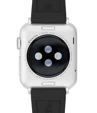 COACH Women's 38/40/41mm Black Silicone Signature Logo Strap for Apple Watch