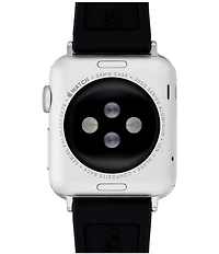 COACH Women's 38/40/41mm Floral Black Silicone Strap for Apple Watch