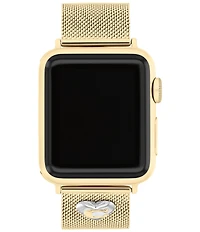 COACH Women's 38/40/41mm Gold Tone Stainless Steel Heart Mesh Bracelet Strap for Apple Watch