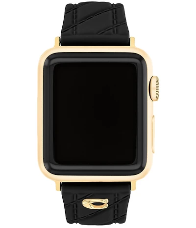 COACH Women's 38/40/41mm Quilted Silicone Apple Strap Watch