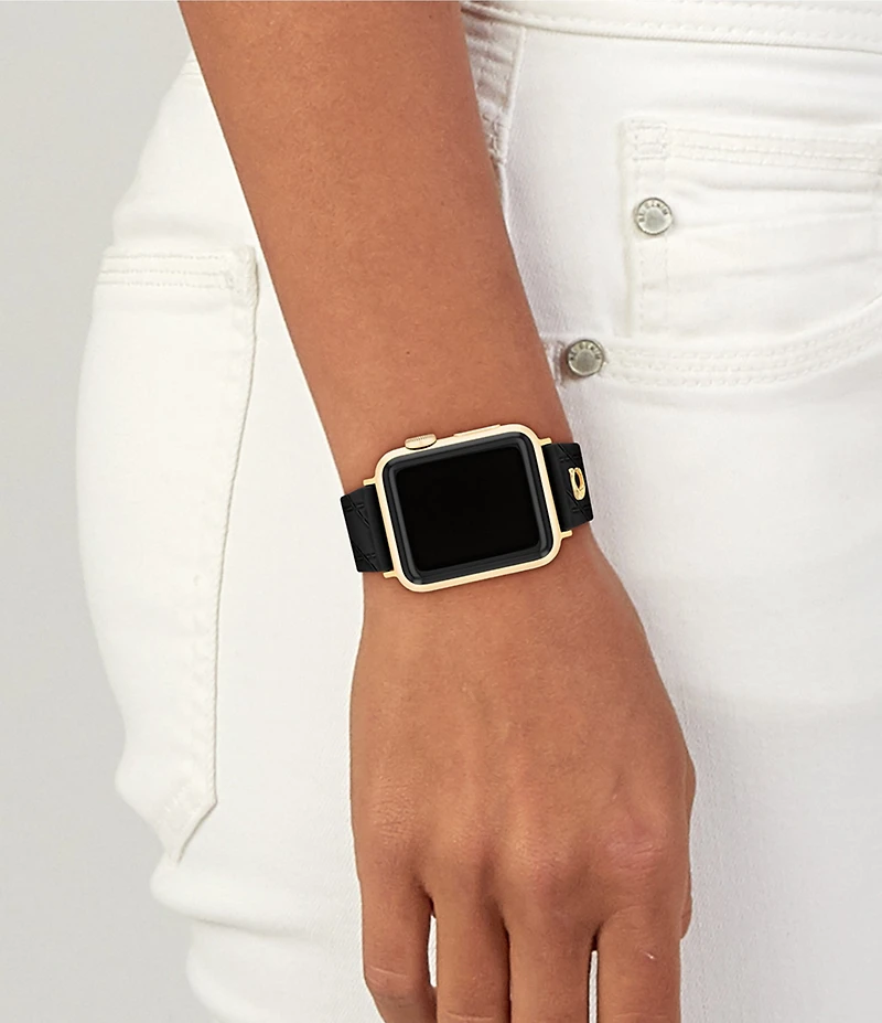 COACH Women's 38/40/41mm Quilted Silicone Apple Strap Watch