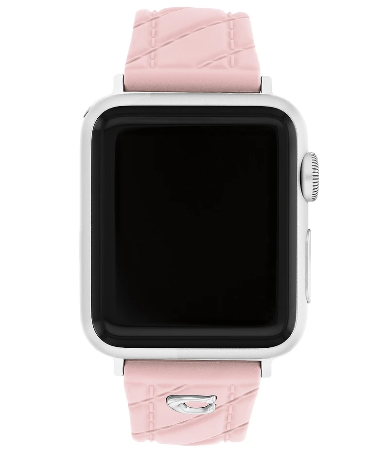 COACH Women's 38/40/41mm Quilted Silicone Apple Strap Watch