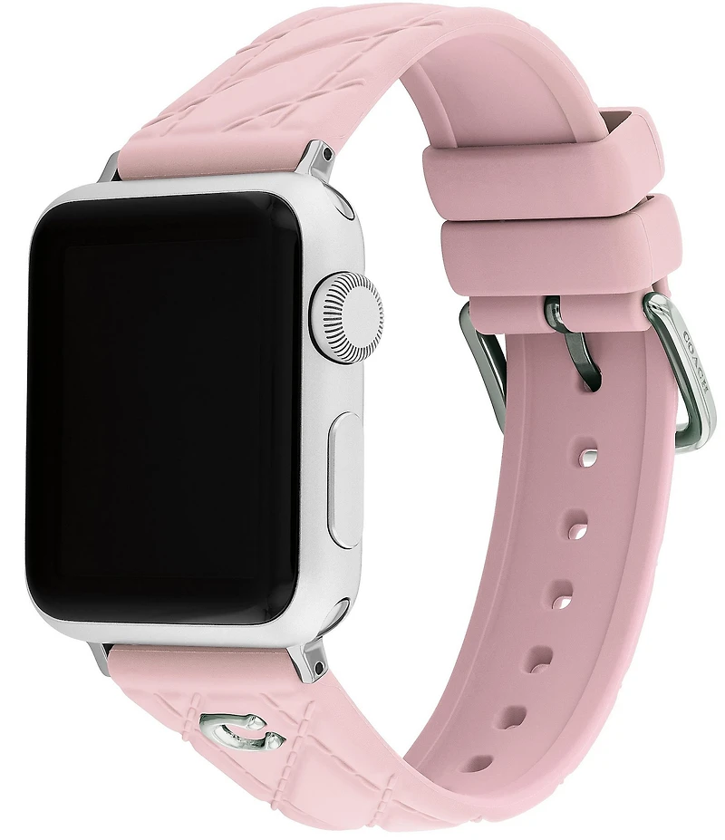 COACH Women's 38/40/41mm Quilted Silicone Apple Strap Watch