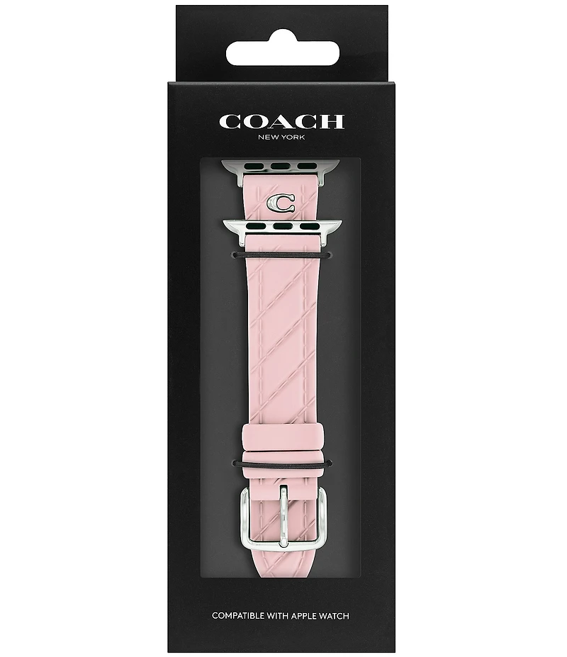 COACH Women's 38/40/41mm Quilted Silicone Apple Strap Watch