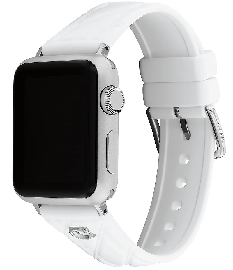COACH Women's 38/40/41mm Quilted Silicone Apple Strap Watch