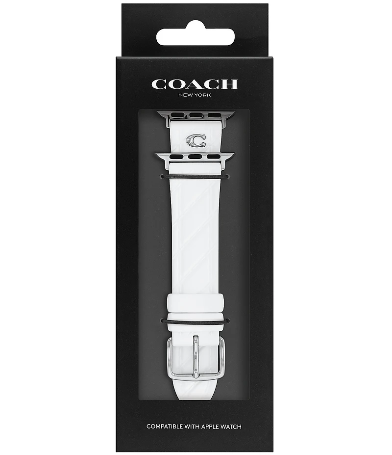 COACH Women's 38/40/41mm Quilted Silicone Apple Strap Watch