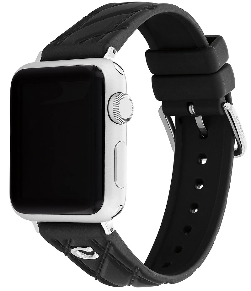COACH Women's 38/40/41mm Quilted Silicone Apple Strap Watch