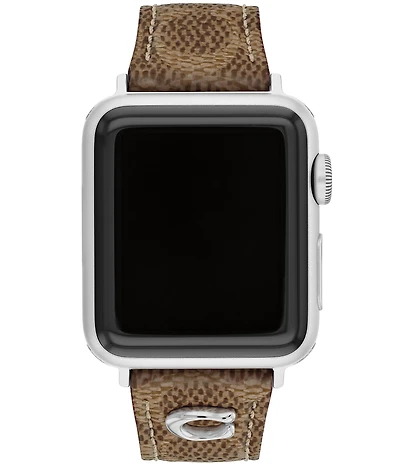 COACH Women's 38/40/41mm Signature Canvas Strap for Apple Watch