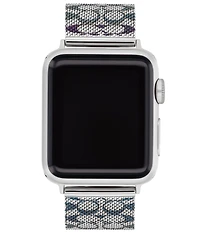 COACH Women's 38/40/41mm Signature Mesh Stainless Steel Bracelet Apple Watch Strap