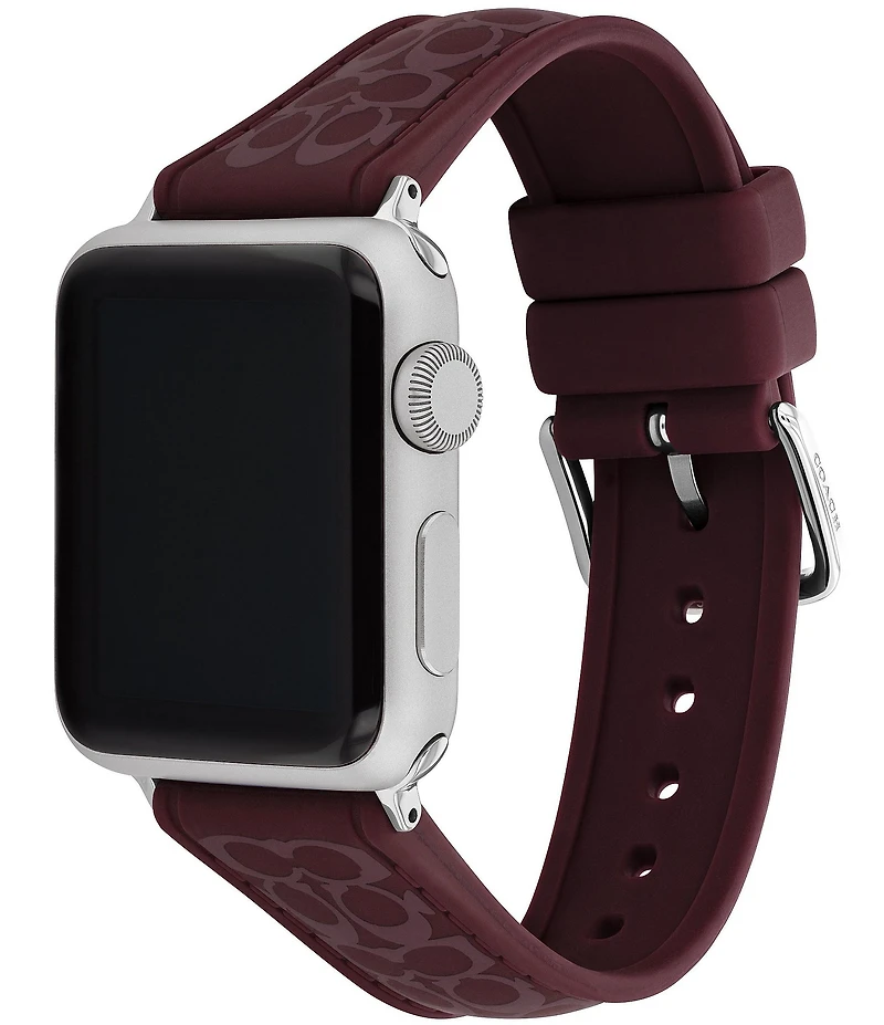 COACH Women's 38/40/41mm Signature Silicone Apple Watch Strap