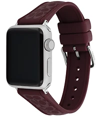 COACH Women's 38/40/41mm Signature Silicone Apple Watch Strap
