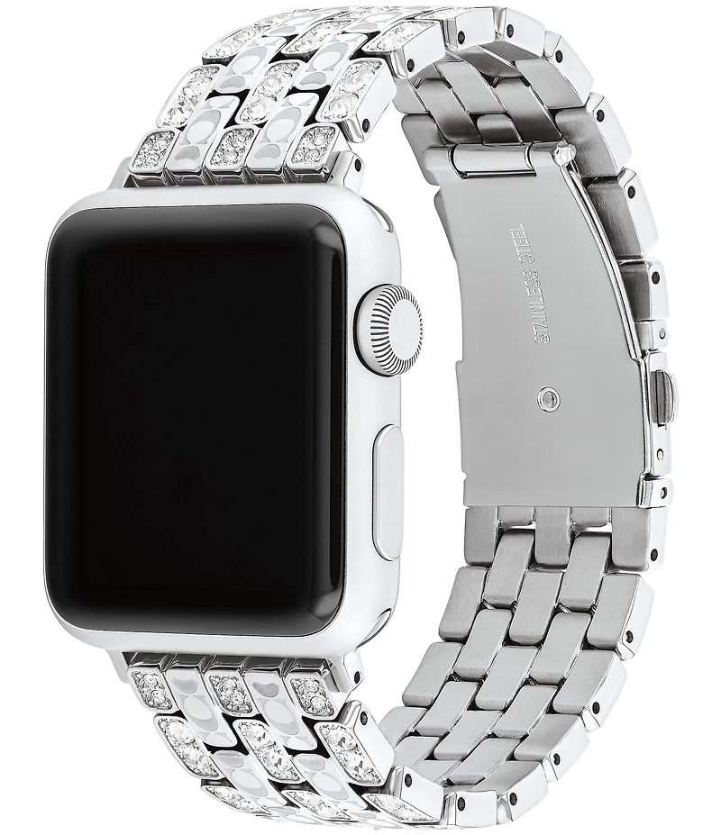COACH Women's 38/40/41mm Crystal Stainless Steel Bracelet for Apple Watch